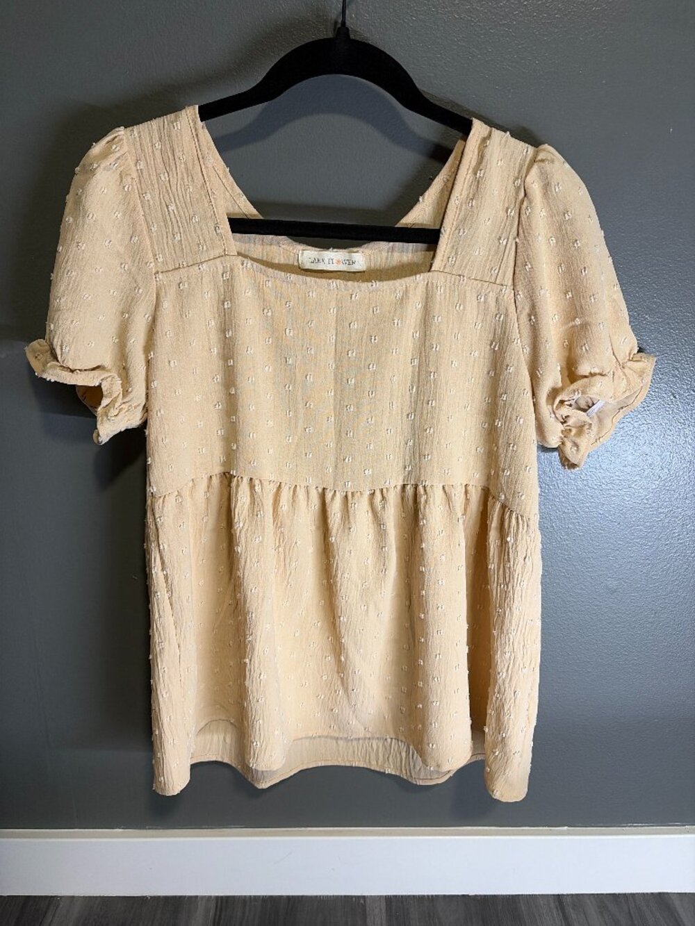 Lake Flower Yellow Blouse Size Small